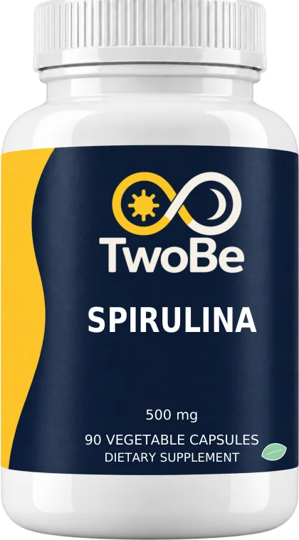 TwoBe Spirulina 500mg — Vegetable Capsules