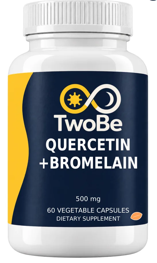 TwoBe Quercetin 500mg +Bromelain — Vegetable Capsules