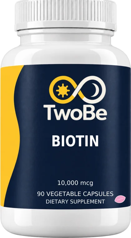 TwoBe Biotin 10,000mcg — Vegetable Capsules